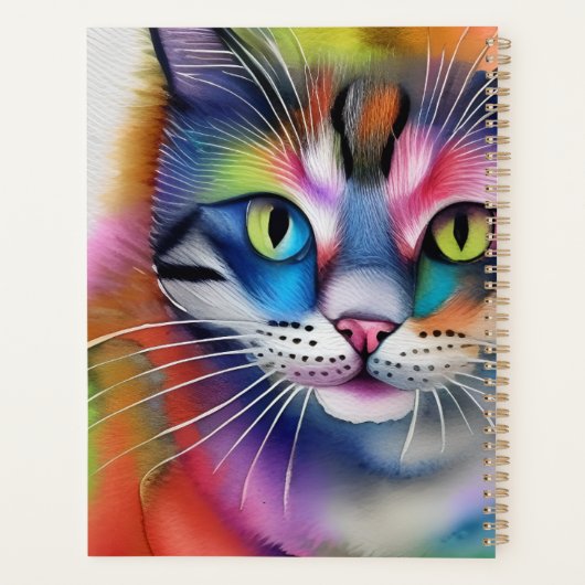 Année colorée Planificateur de chats (Dos)