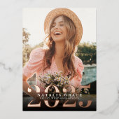 Année de chute | Faire-part de graduation photo ve (Recto)