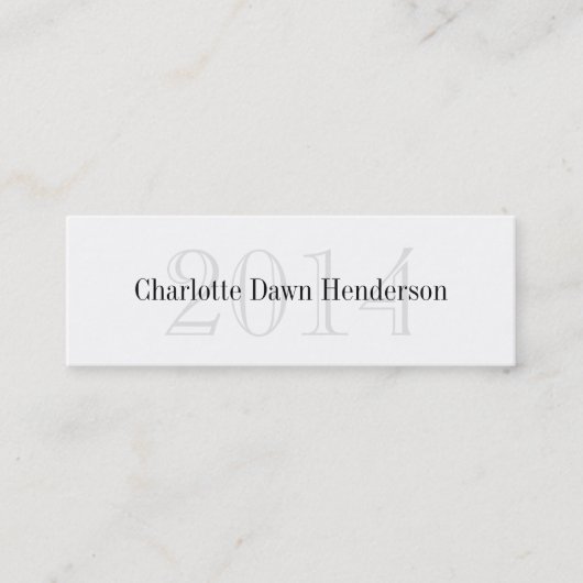 Année de classe de carte nominative de faire-part (Devant)