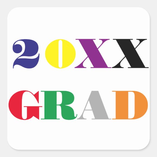 Année de classe de lycée - Autocollant de graduati (Devant)
