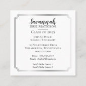 Année de classe Diplôme Insérer le nom | CARTE PHO (Dos)