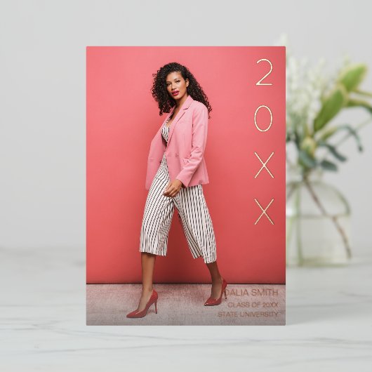 Année de classe Faire-part diplômé (Debout devant)