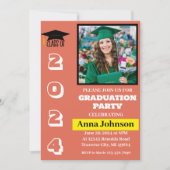 Année de classe Orange Graduation Party Invitation (Devant)