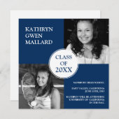 Année de classe Photo Graduation Faire-part Marine (Devant / Derrière)