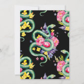 Année de la florale des serpents | Invitation baby (Dos)