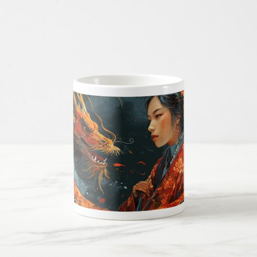 Année De La Mug De Café Dragon (Centre)