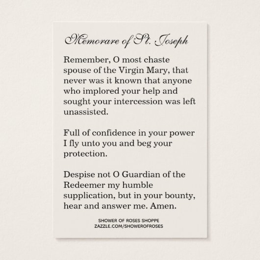 Année de la prière commémorative Saint-Joseph Cath (Dos)