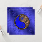 Année de la Terre Ox Appartement Carte de voeux (Devant/Arrière en situation)