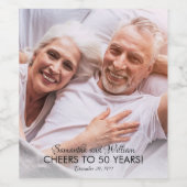 Année de l'anniversaire de l'année Photo Étiquette (Étiquettes simples)