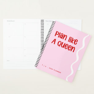 Année de monogramme rose et rouge motivante mignon