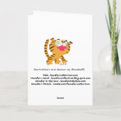 Année de naissance de la carte de voeux Tiger (Dos)