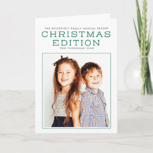 Année de rapport annuel dans la carte de Noël