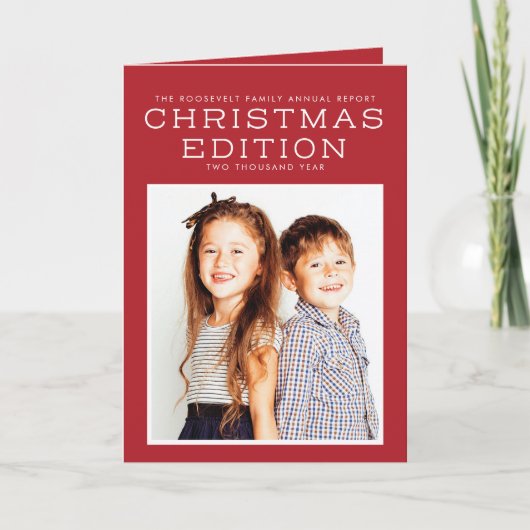 Année de révision Infographie de la carte de Noël (Devant)