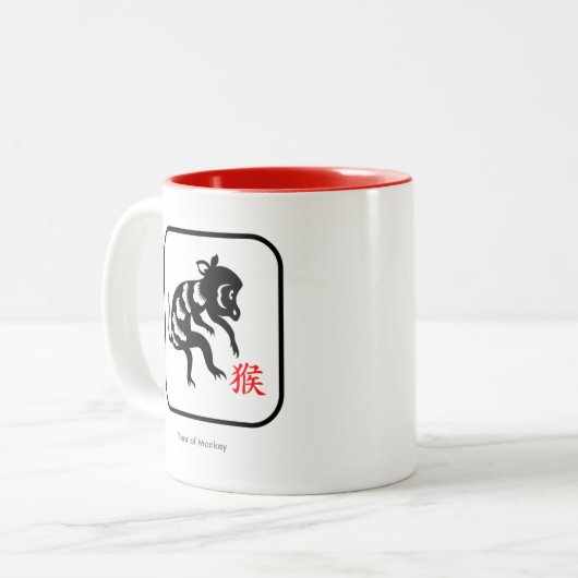 Année de tasse de singe - zodiaque chinois (Devant gauche)