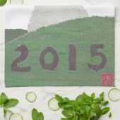 Année des moutons 2015, serviette de thé (Plié)