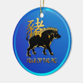 Année des ornements Porc-Noirs de symbole de (Gauche)