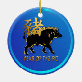 Année des ornements Porc-Noirs de symbole de (Dos)