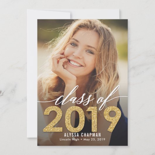 Année d'étincelle Faire-part de graduation Invitat (Devant)