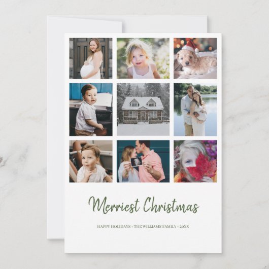 Année d'évaluation 9 Photo Joyeux Noël Carte (Devant)