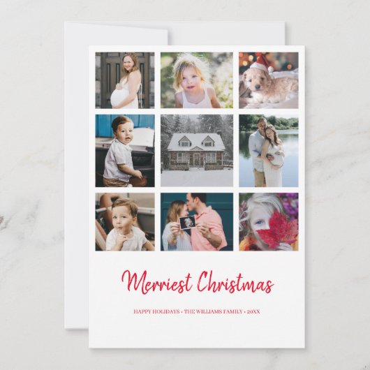 Année d'évaluation 9 Photo Joyeux Noël Carte (Devant)