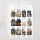 Année d'examen moderne famille photo carte de Noël (Dos)