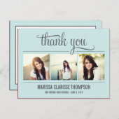 Année d'obtention du diplôme Carte de remerciement (Devant / Derrière)