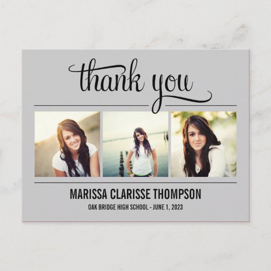 Année d'obtention du diplôme Carte de remerciement (Devant)