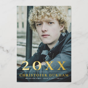 Année d'or Graduation Foil Invitation