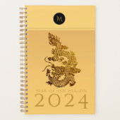 Année Dragon Chinoise 2024 Élégant Monogramme SPl (Devant)