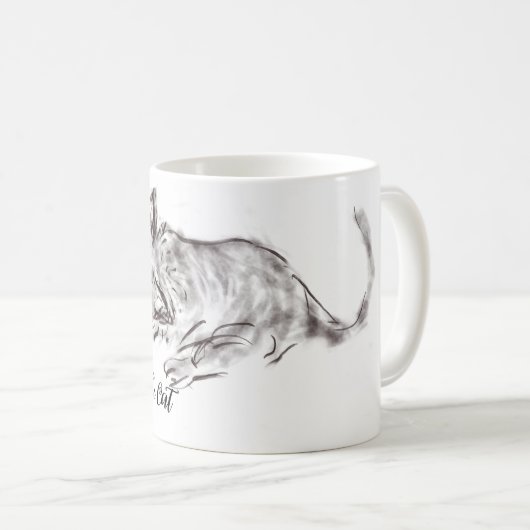 Année Du Chat Kitty Ink Dessin Mug (Devant droit)