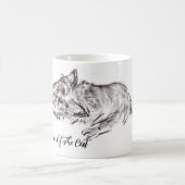Année Du Chat Kitty Ink Dessin Mug (Centre)