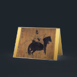 Année du Cheval Chinese Painting Carte de voeux<br><div class="desc">A Man Herding Horses, par Han Gan (706-783 ap. J.-C.), dynastie Tang. Carte de voeux personnalisable pour le Nouvel An Chinois du Cheval (voeux à l'intérieur) ou anniversaire (personnes nées dans l'année du Cheval). Vous pouvez facilement modifier le texte (couleur, police, taille et position) en cliquant sur le bouton personnaliser....</div>