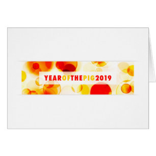 Année du cochon Bannière Bokeh 2019