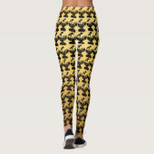 Année du coq chinois 2017 dégradé jaune Leggings (Dos)
