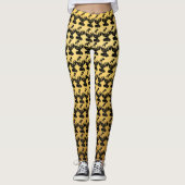 Année du coq chinois 2017 dégradé jaune Leggings (Devant)
