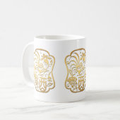 Année du coq d'or 2017 Papercut Mug 1 (Devant gauche)