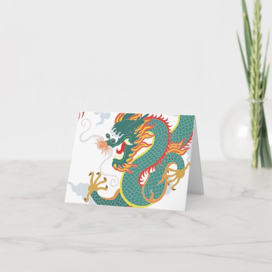 Année du dragon Carte de Nouvel An Chinoise 2024 (Devant)