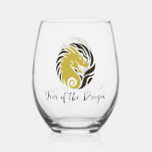 Année du Dragon Design Verre sans pierre (Recto)