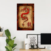 Année du Dragon, Poster d'Art du Dragon de Feu (Bureau à domicile)