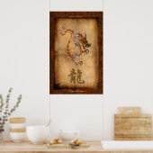 Année du Dragon, Poster d'Art du Dragon de Tigre (Cuisine)