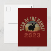 ANNÉE DU LAPIN 2023 INVITATION (Devant / Derrière)