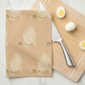 Année du Rabbit Ecru serviette de cuisine (Quart Plié)