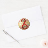 Année du serpent 2013 autocollant (Enveloppe)