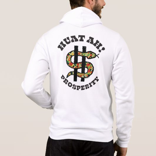 Année du serpent "Huat Ah!" Sweat à capuche (Dos)