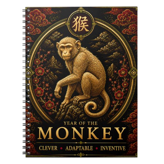 Année du Singe Cahier de Luxe du Zodiaque Chinois (Devant)