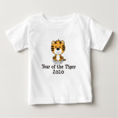 Année du T-shirt de bébé de tigre (Devant)