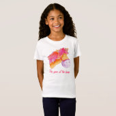 Année du T-shirt de filles de rose de cheval (Devant entier)