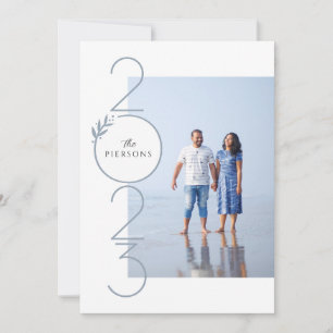 Année empilée Nouvel An Portrait de carte