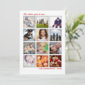 Année en revue 12 Photo Collage Carte de vacances (Debout devant)