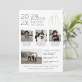 Année en revue Cartes photos de Noël de la famille (Debout devant)